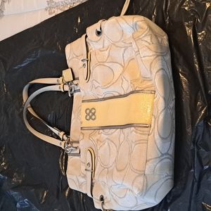 Coach carryall canvas purse